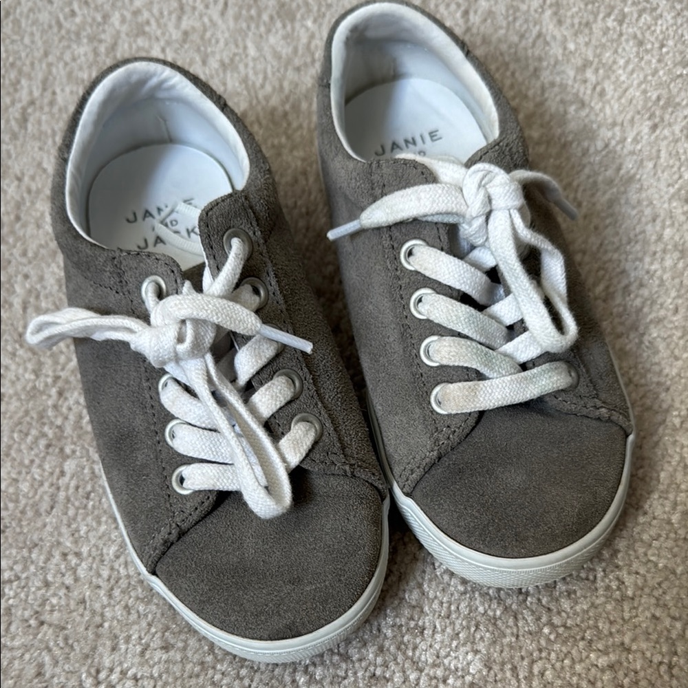 Janie and Jack Gray Kids Sneakers